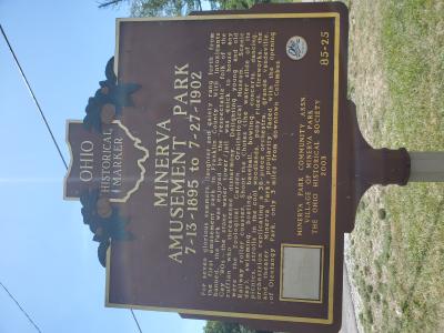 Minerva Amusement Park Ohio Historical Marker Sign