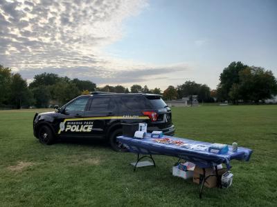 Minerva Park Cruiser and table in field 